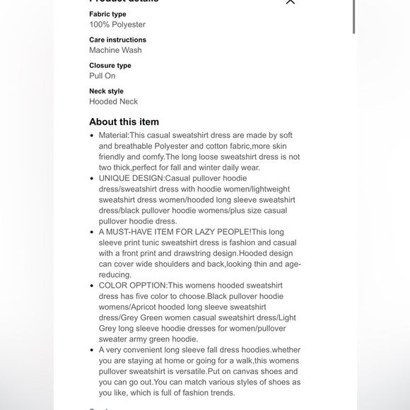 PRETTYGARDEN Womens Hooded Sweatshirt Dress Long Sleeve Pullover Hoodie Size XL - Picture 15 of 16